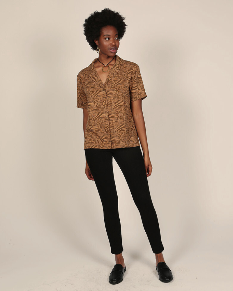 Golis Zebra Print Buttoned Shirt