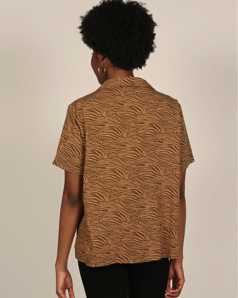 Golis Zebra Print Buttoned Shirt