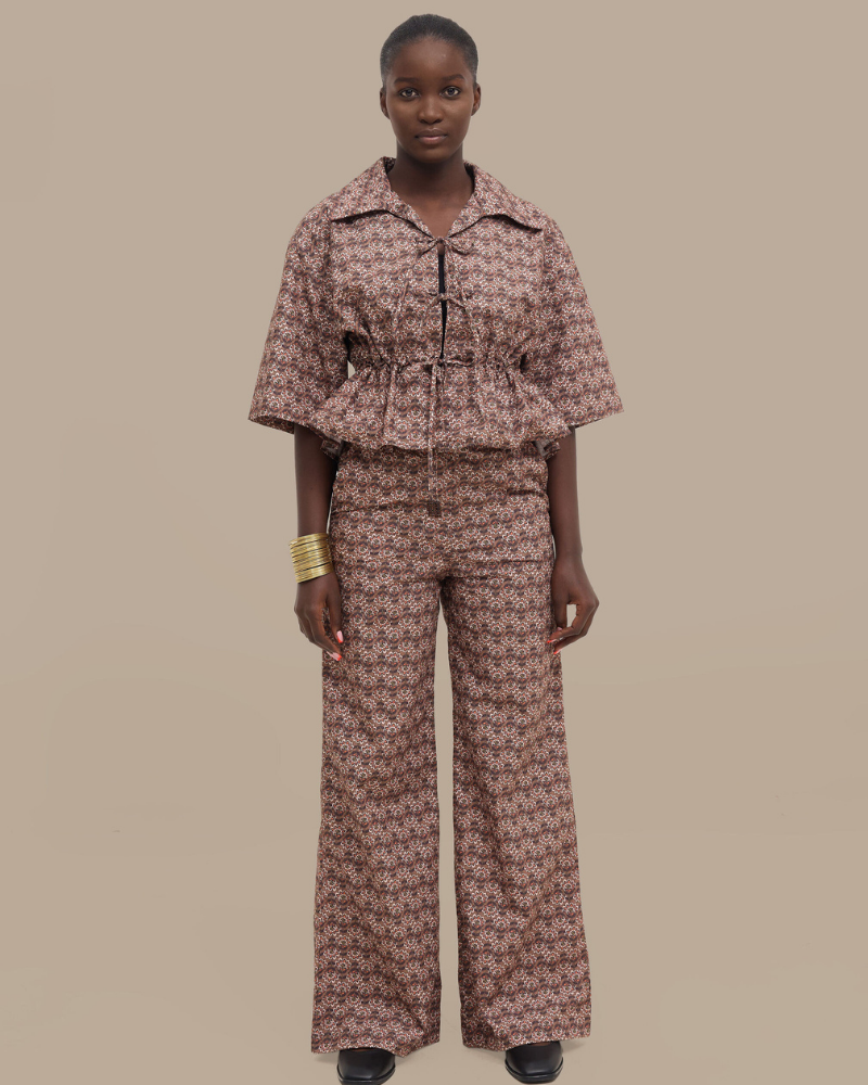 Porr Printed Wide Leg Trouser