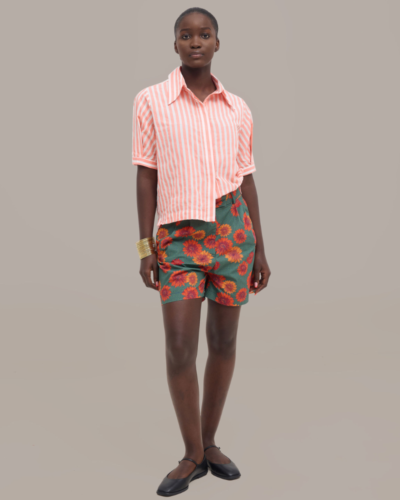 Atakora Daisy Red Printed Shorts Wide