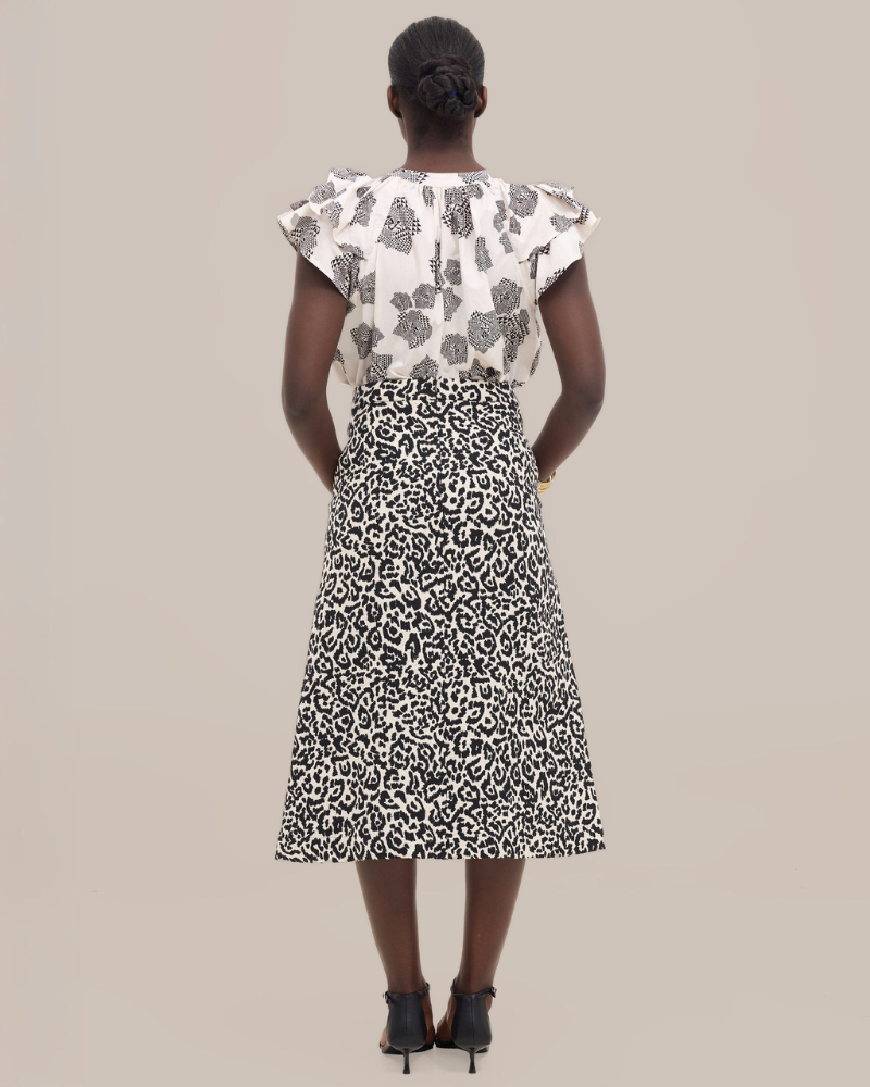 Namuli Black and White Jacquard Skirt