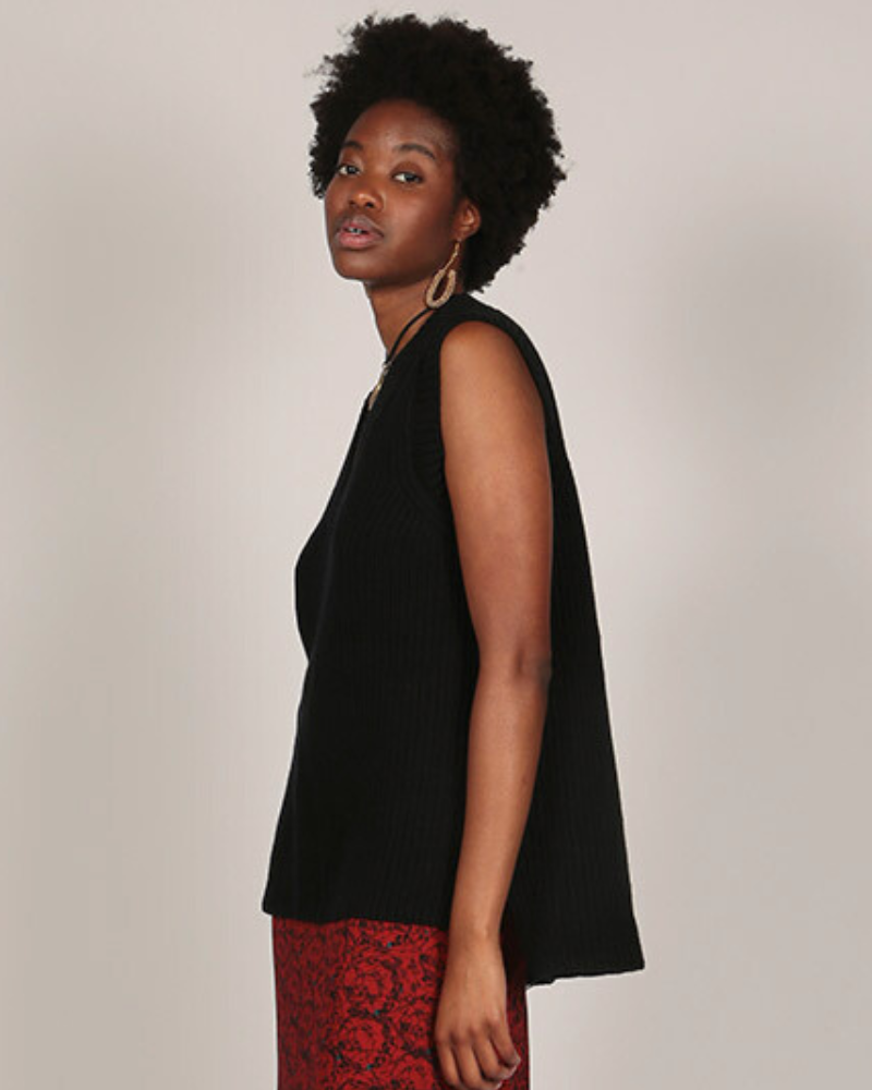 Lado Mid Length Black Vest