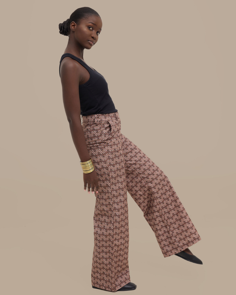 Porr Printed Wide Leg Trouser