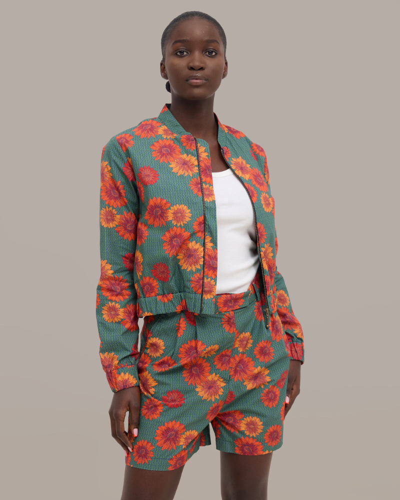 Atakora Daisy Red Printed Shorts Wide