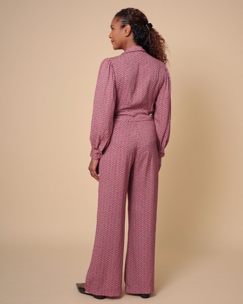 Olmoti Long Sleeve Printed Jumpsuit