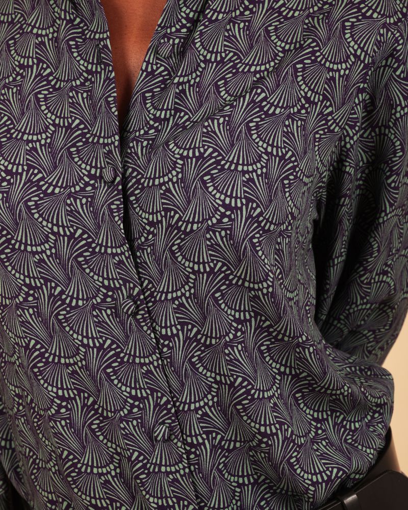 Tumbine Printed Shirt Dress With Belt