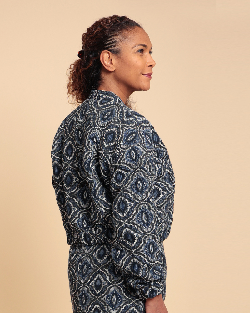 Moanda Cropped Jacquard Jacket