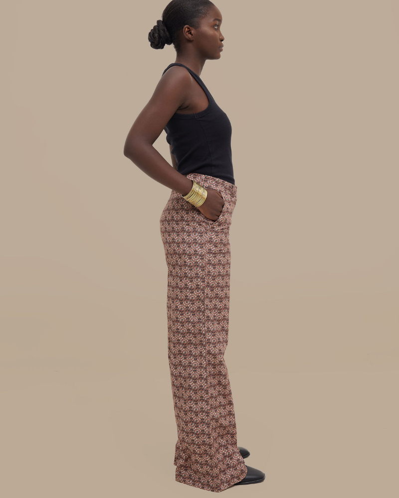 Porr Printed Wide Leg Trouser