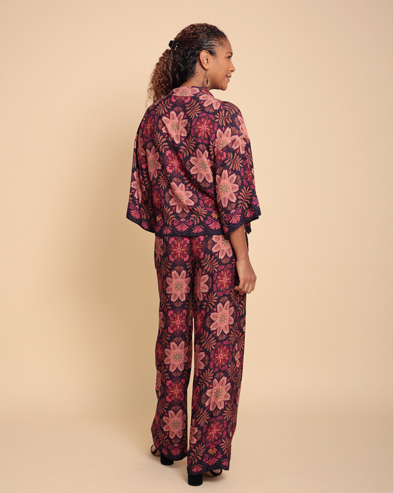 Bwahit Border Print Wide Trouser