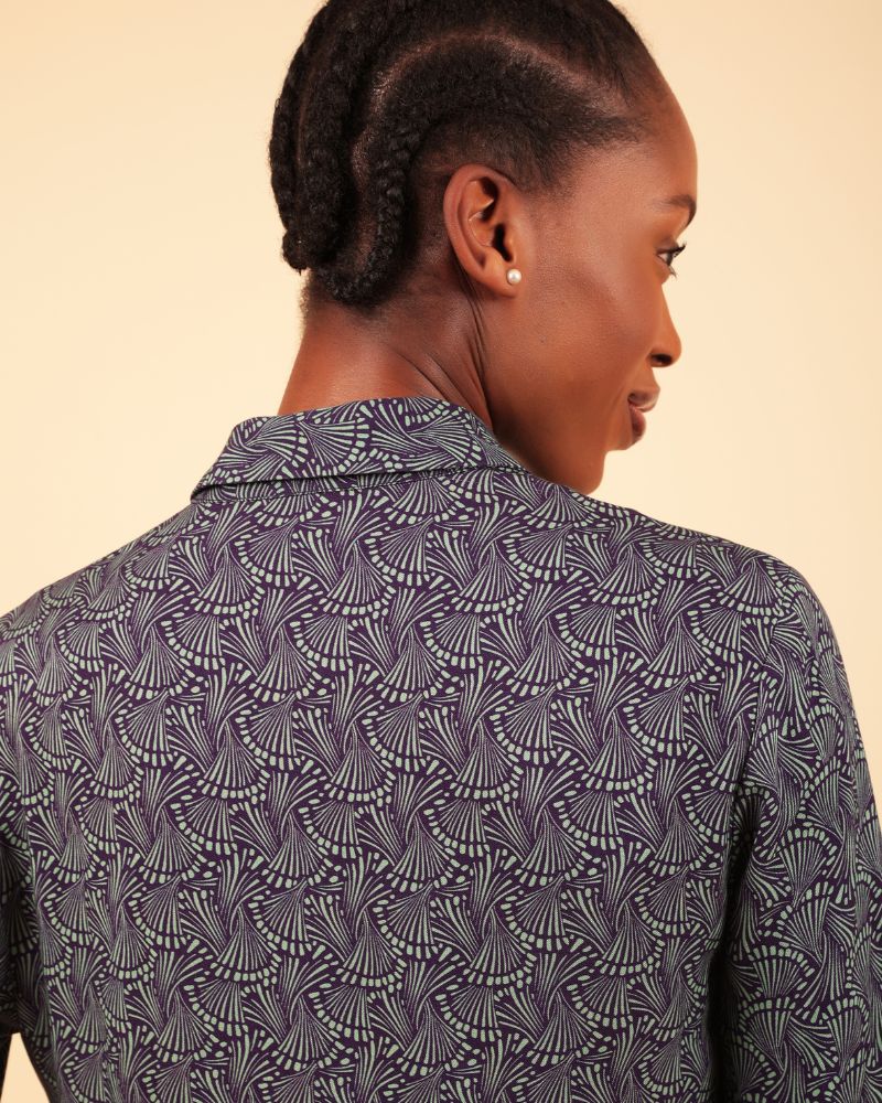 Tumbine Printed Shirt Dress With Belt