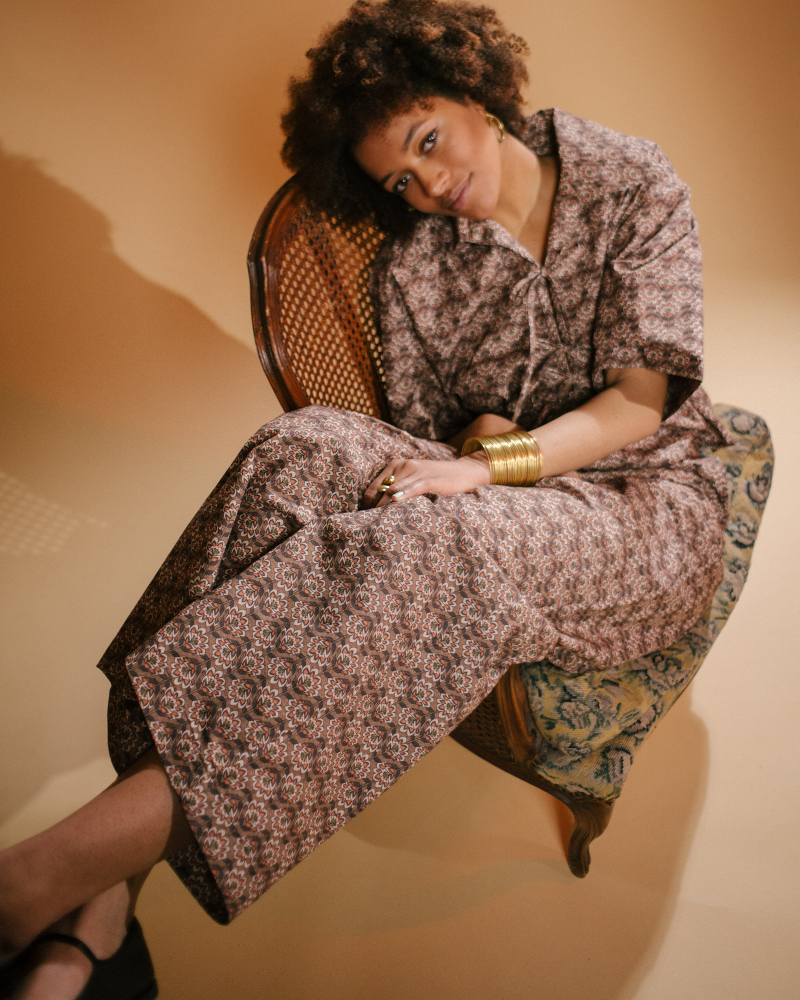 Porr Printed Wide Leg Trouser