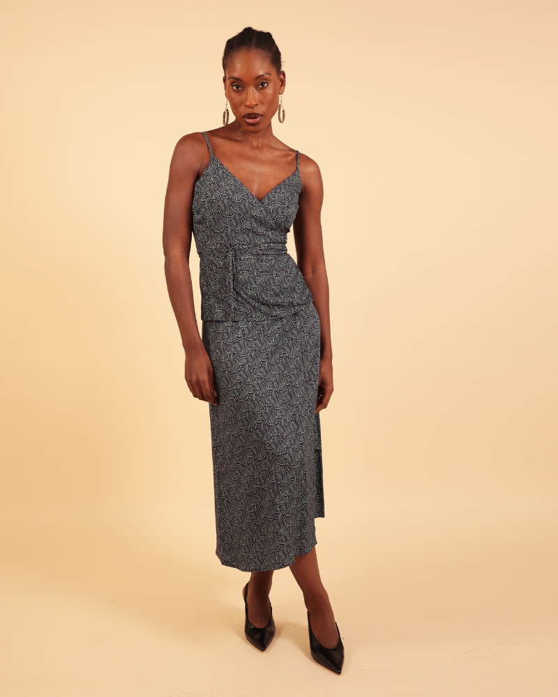 Dubba Strappy Wrap Top