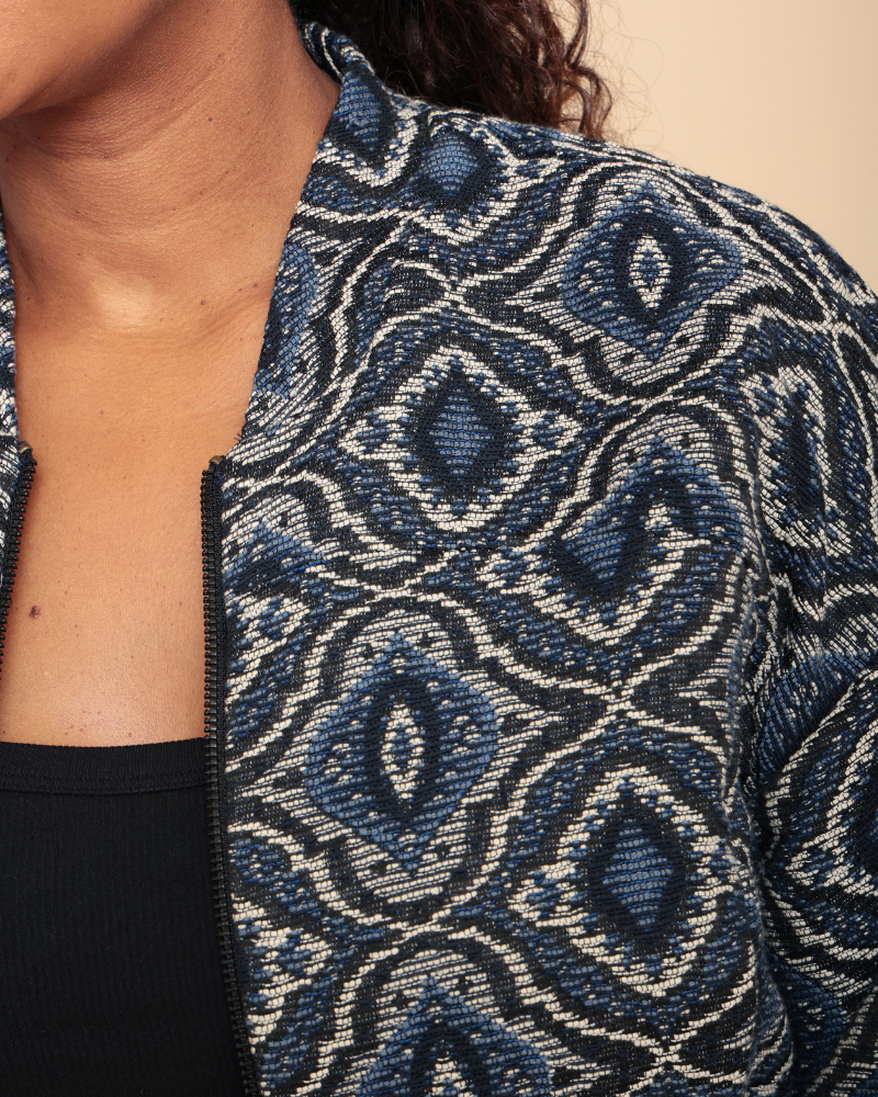 Moanda Cropped Jacquard Jacket