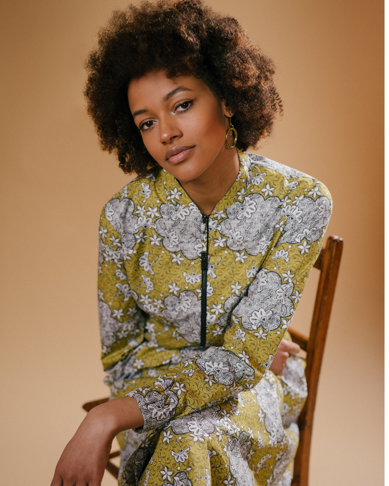 Lico Floral Printed Cotton Bomber