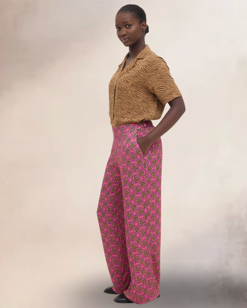 Jerigole Floral Printed Wide Leg Trouser