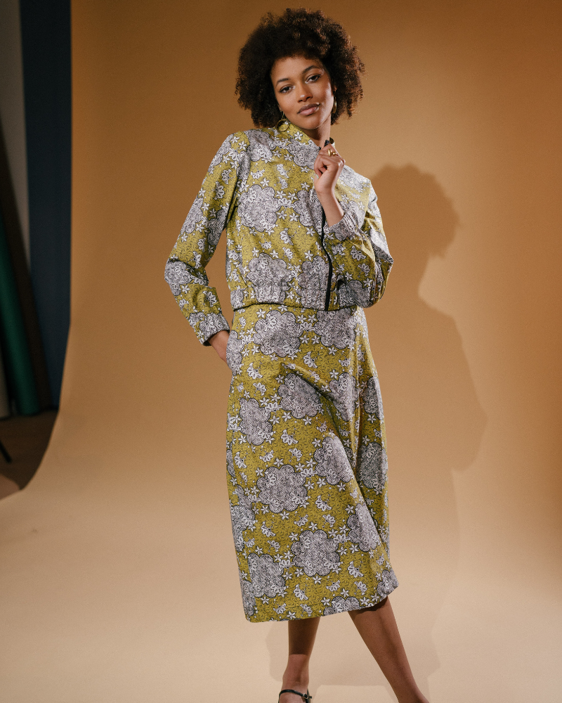 Lico Floral Printed Cotton Bomber