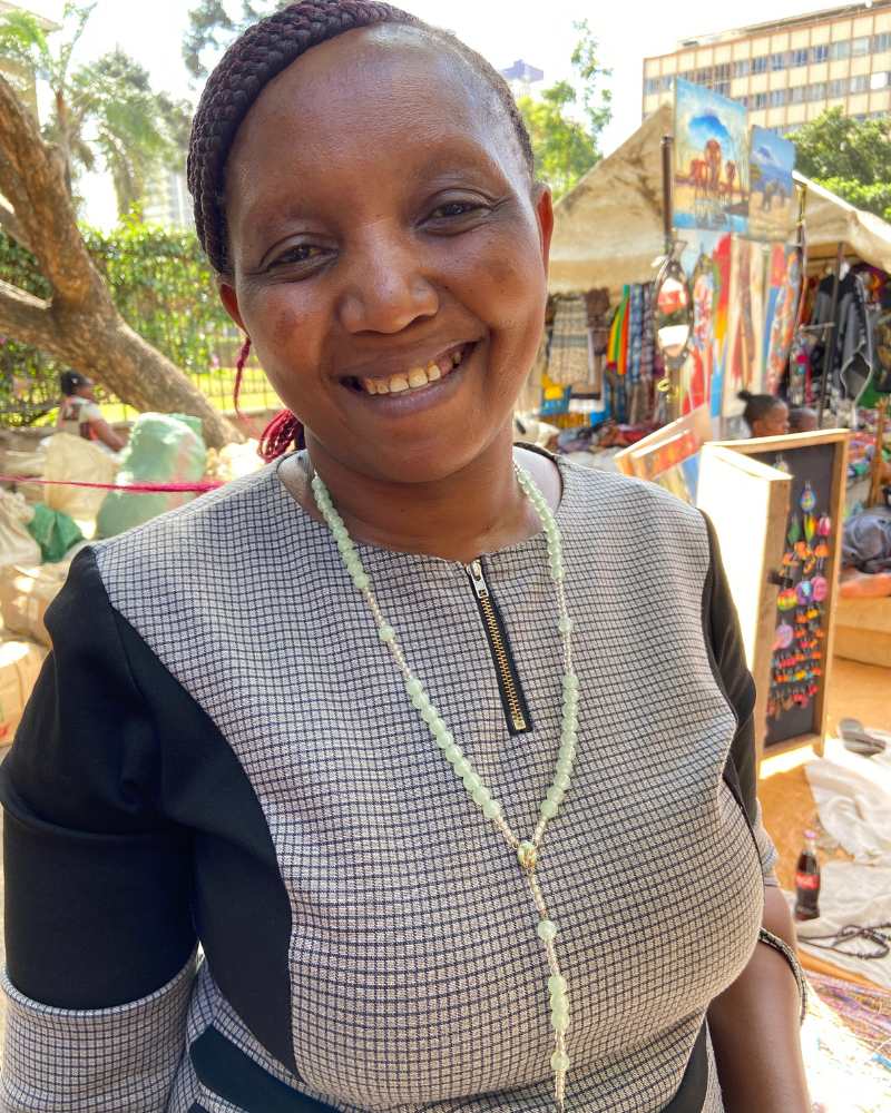 Gomani Beaded Green Earrings