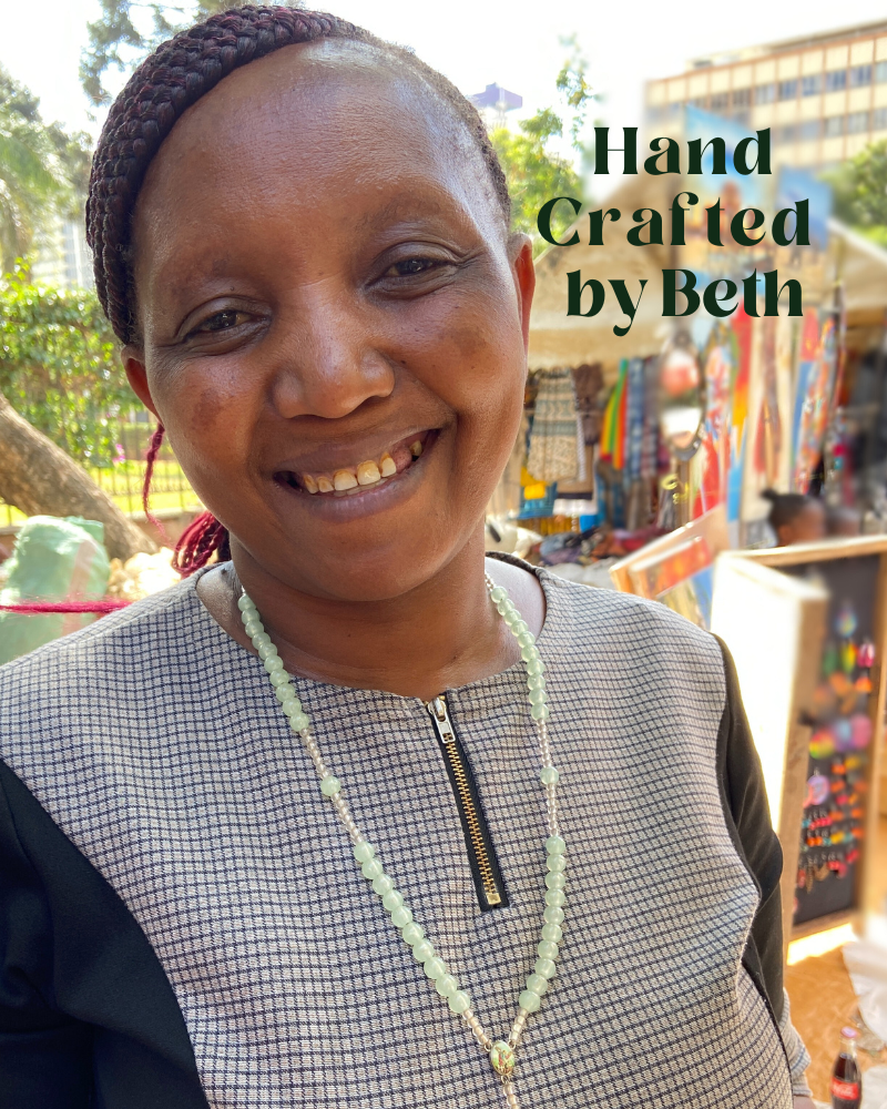 Gomani Beaded Green Earrings