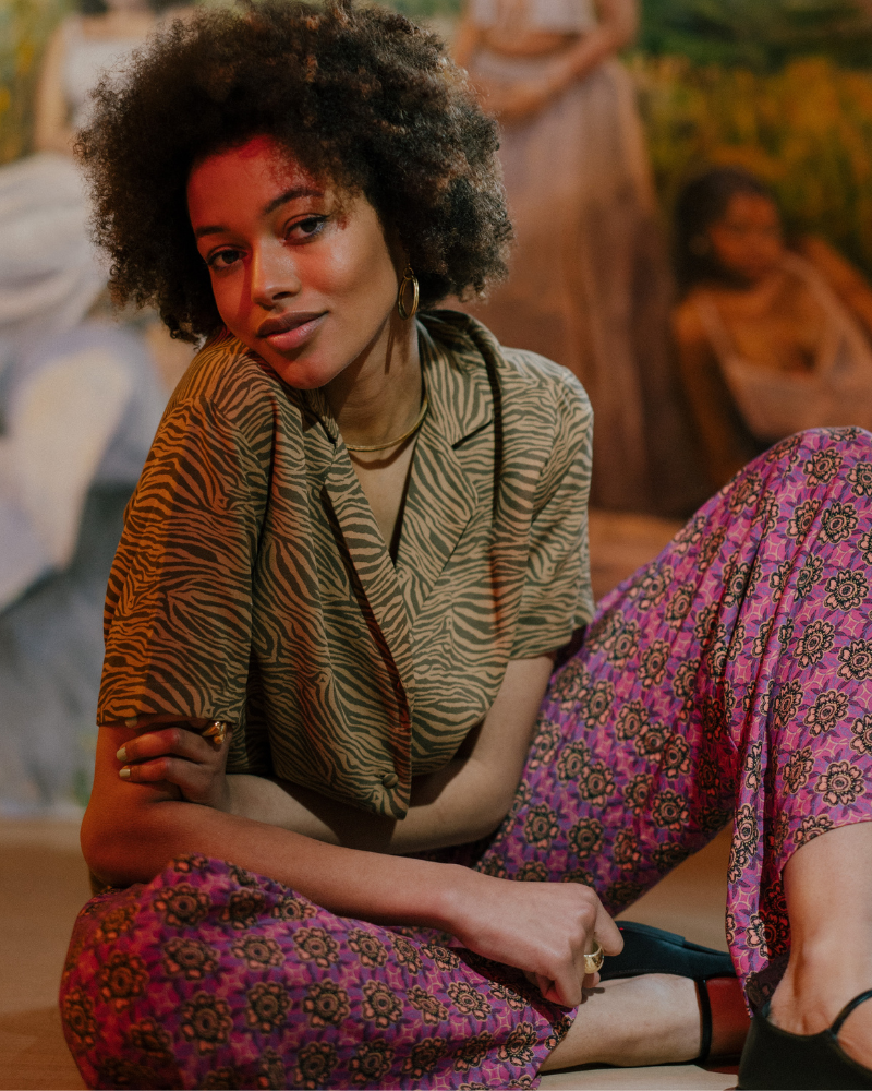 Golis Zebra Print Buttoned Shirt