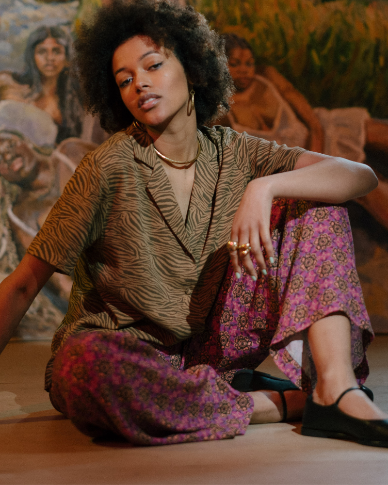 Golis Zebra Print Buttoned Shirt