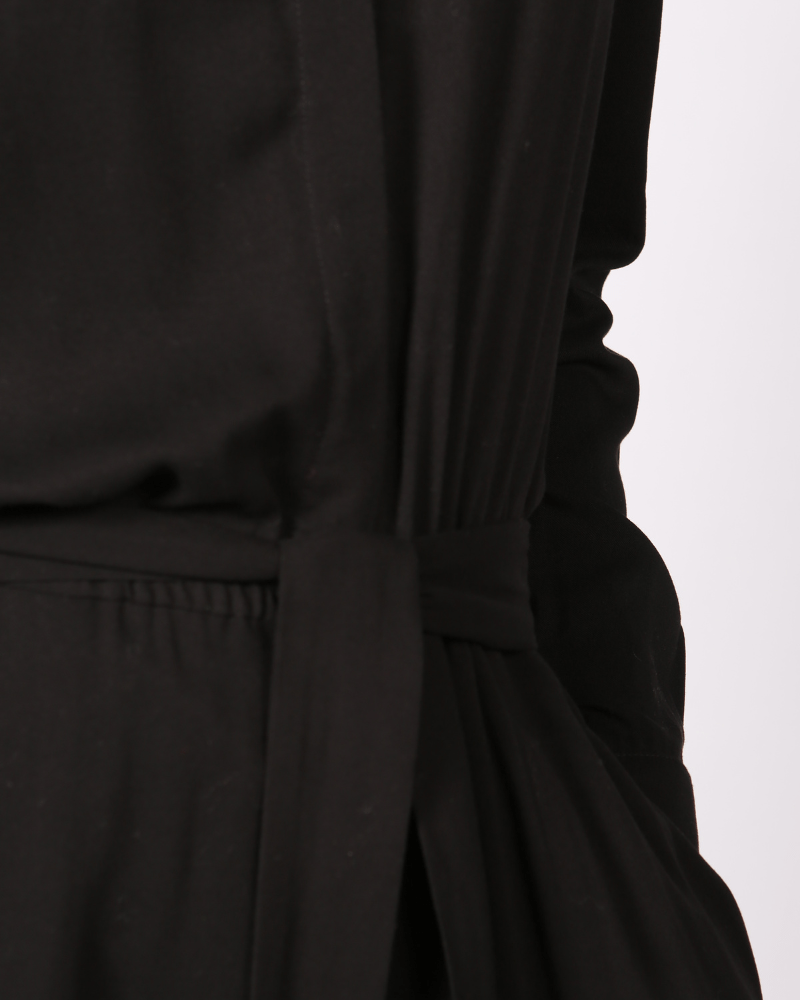 Mafadi Long Sleeve Black Printed Lenzing™ Ecovero™ Jumpsuit