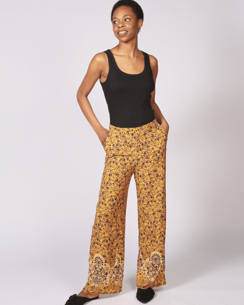 Bwahit Lenzing™ Ecovero™ Floral Wide Leg Trouser