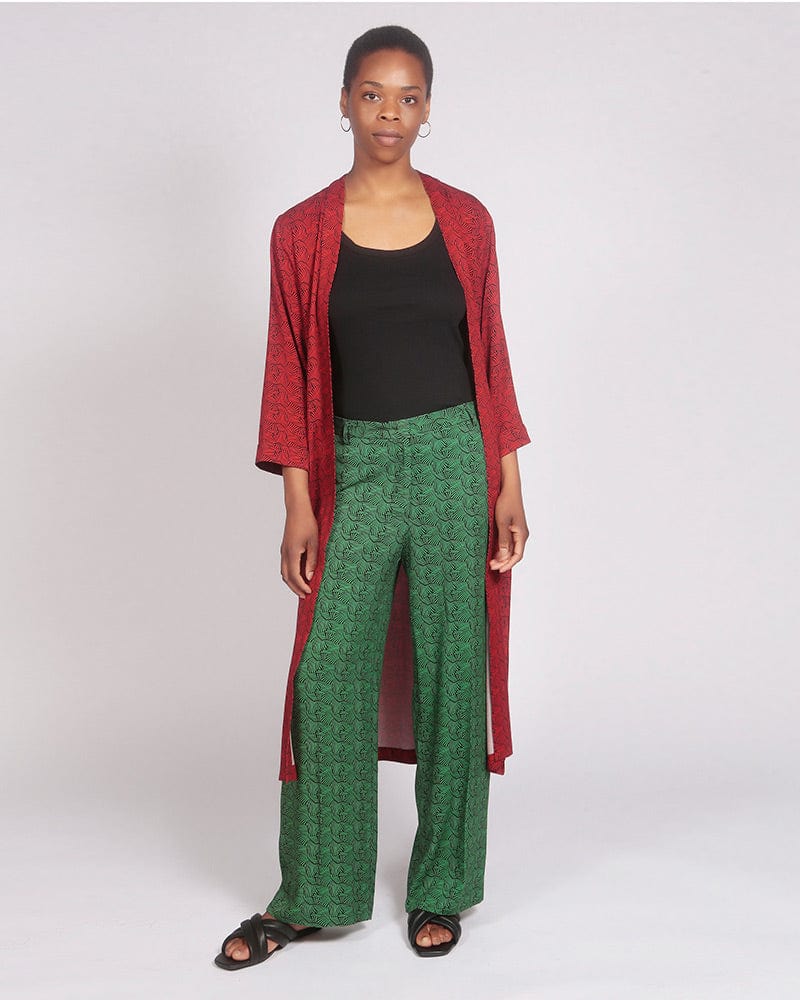 Ancua Lenzing™ Ecovero™ Green Wide Leg Trouser