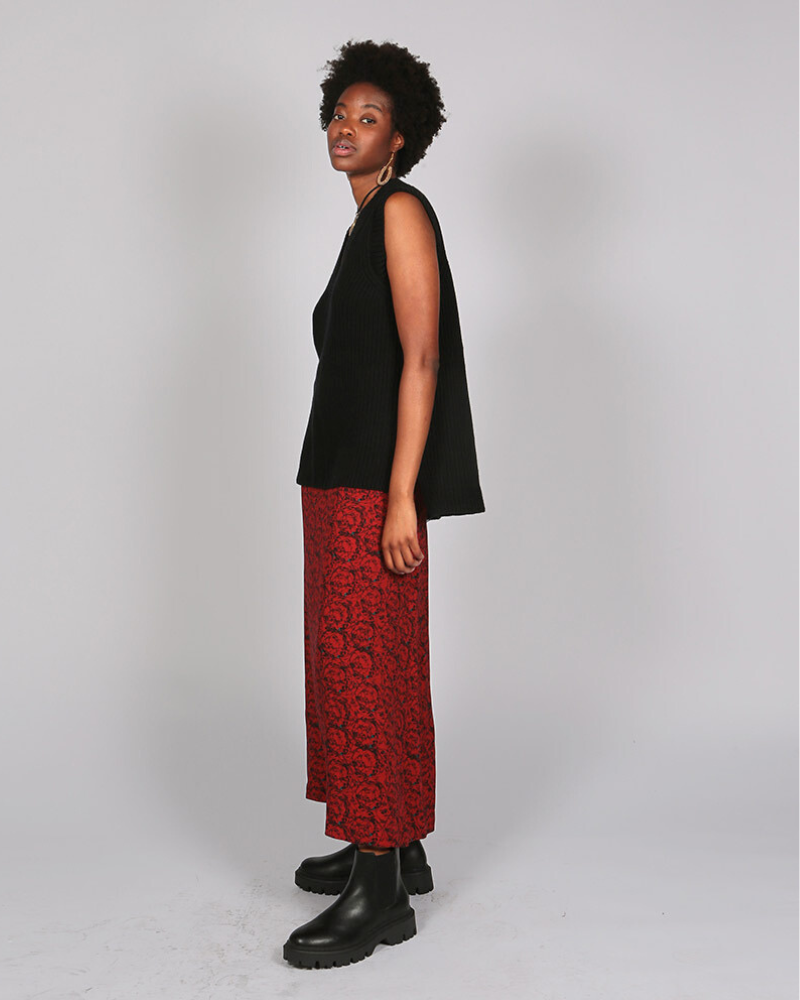 Massif Cissus Chilli Print Midi Skirt