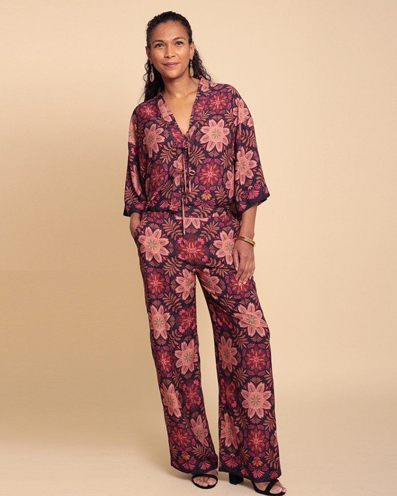 Chappal Short Printed Kimono
