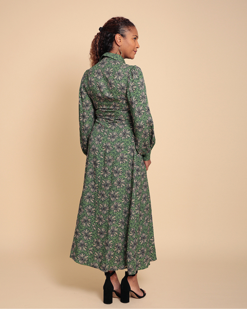 Welel Long Sleeve Printed Shirt Dress