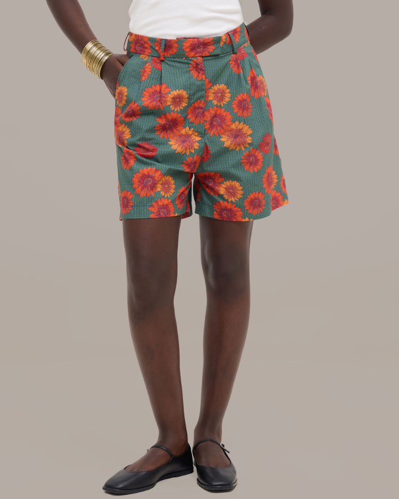 Atakora Daisy Red Printed Shorts Wide