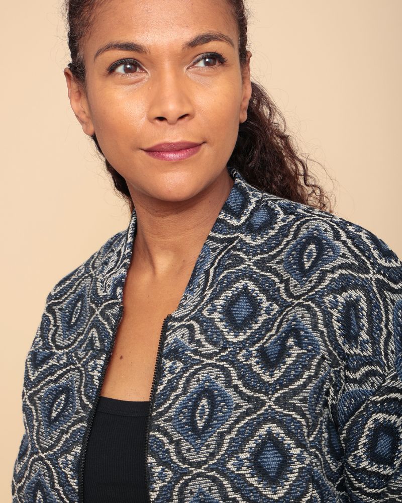 Moanda Cropped Jacquard Jacket