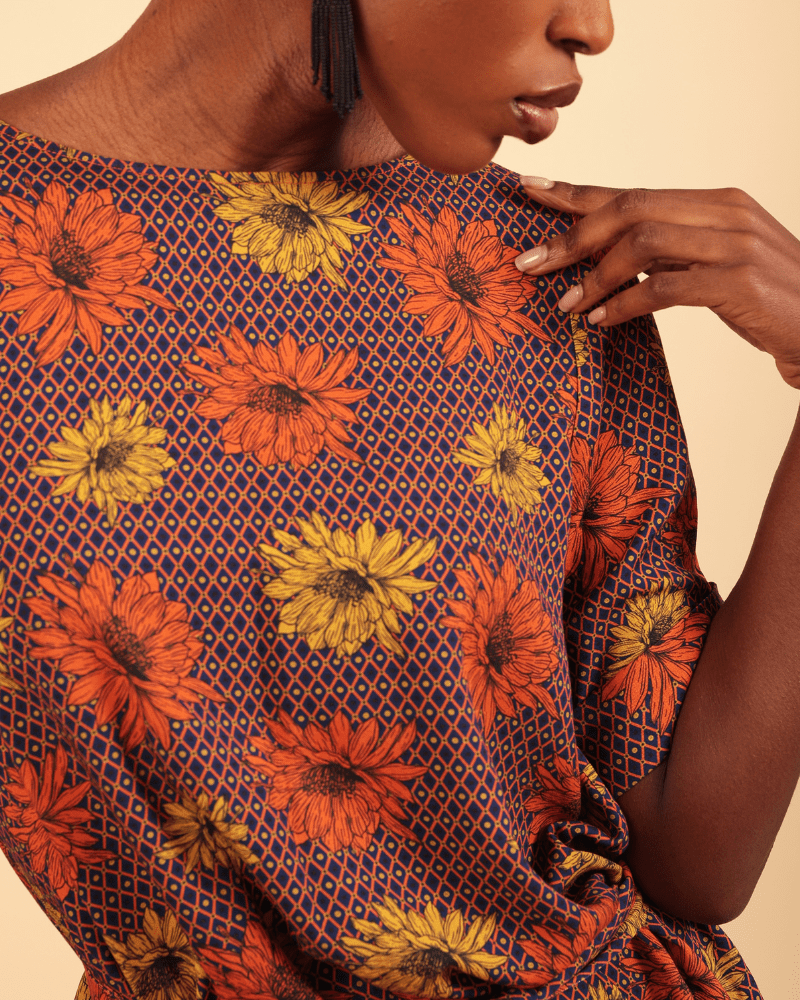 Eburu Short Sleeve Printed Top