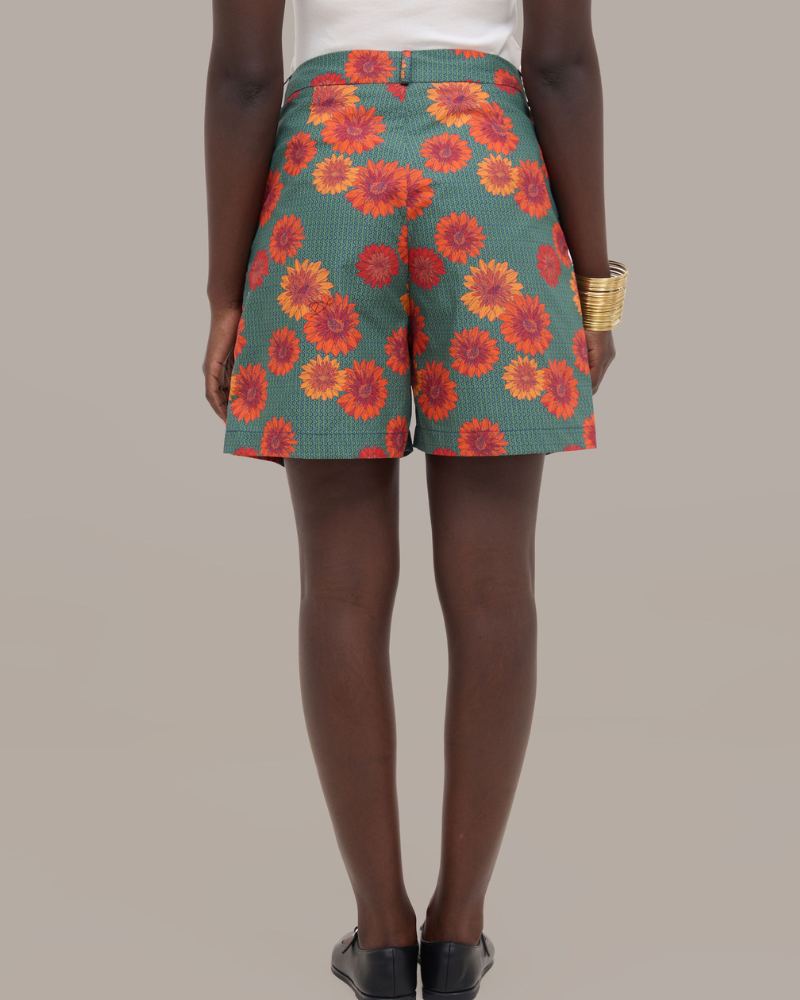Atakora Daisy Red Printed Shorts Wide