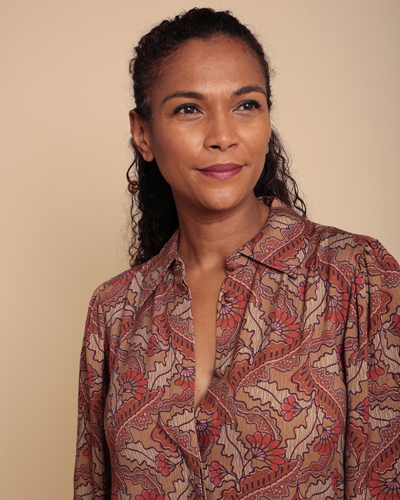 Hoyo Long Sleeve Printed Shirt Dress