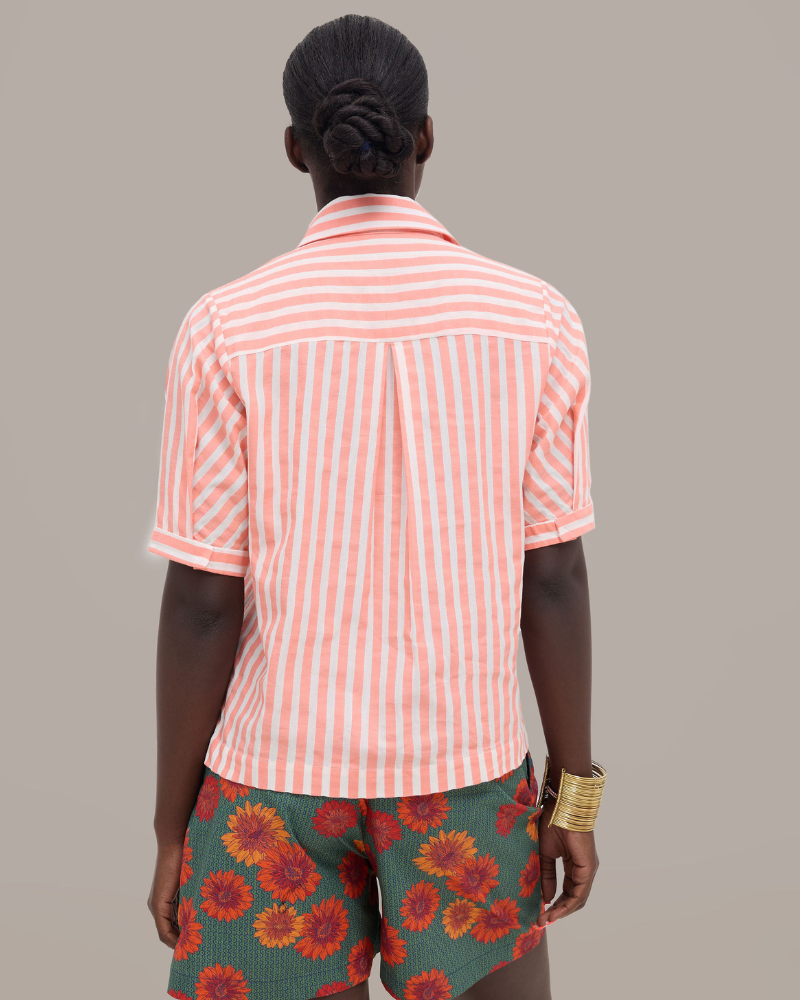 Oloroko Stripey Short Sleeve Shirt