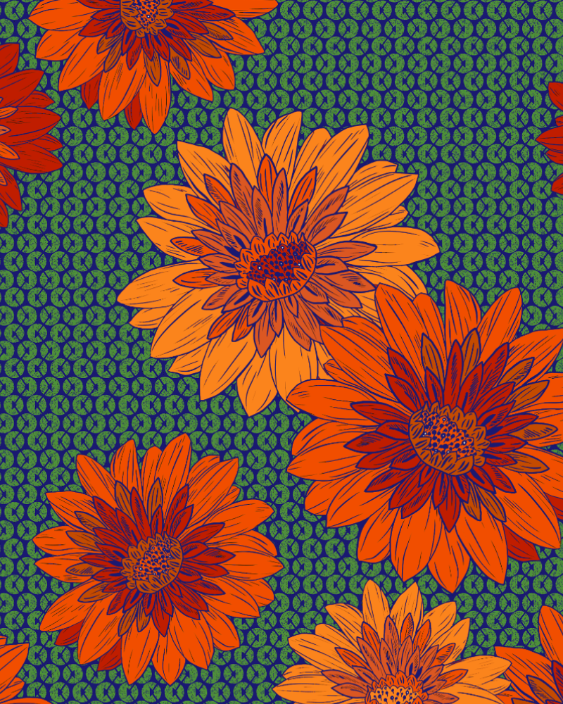 Atakora Daisy Red Printed Shorts Wide