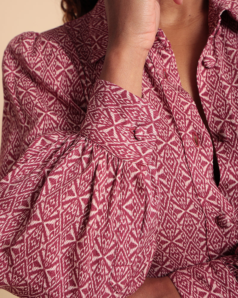 Olmoti Long Sleeve  Printed Jumpsuit