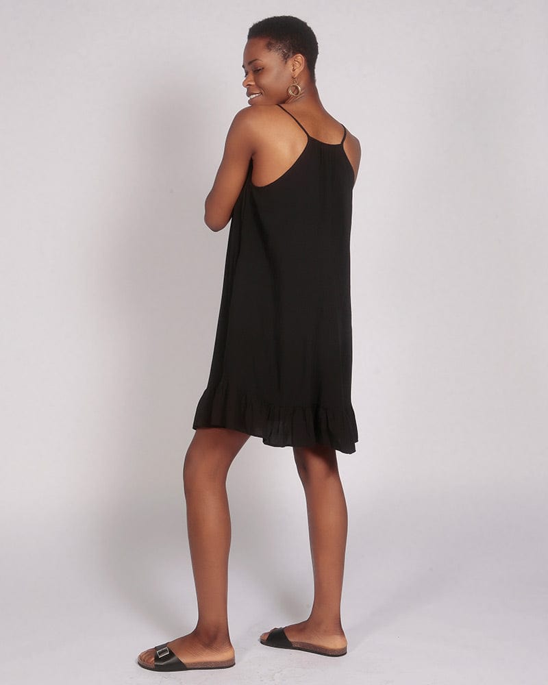 Kawa Lenzing™ Ecovero™ Black Short Strappy Dress