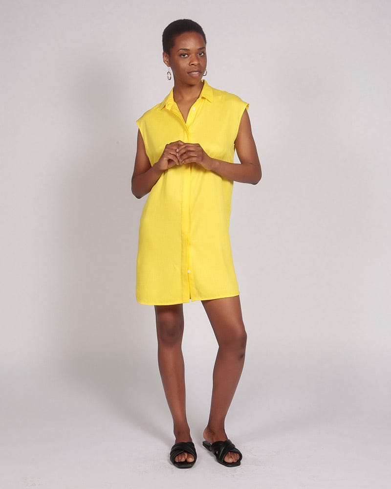 Koso Lenzing™ Ecovero™ Yellow Shirt Dress