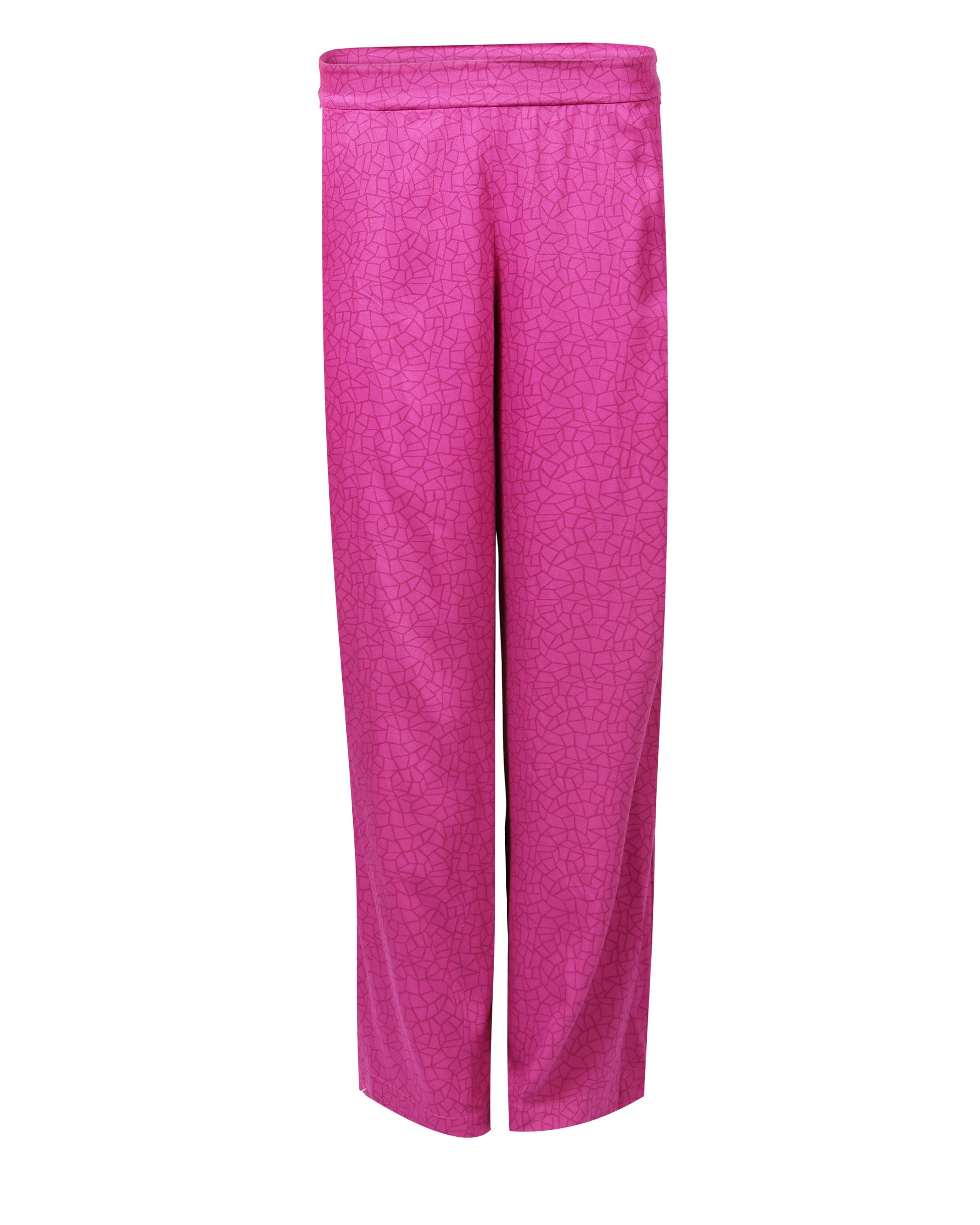 Bwahit Lenzing™ Ecovero™ Fuschia Print Wide Leg Trouser