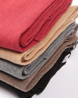 Saadani Knitted Ribbed Black Scarf In Responsible Wool & Organic Cotton