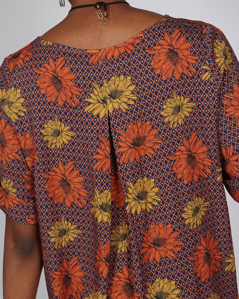 Eburu Lenzing™ Ecovero™  Short Sleeve Gazania Print Shirt