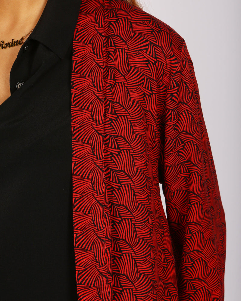 Batian Lenzing™ Ecovero™ Red Printed Long Kimono