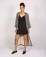 Korosi Lenzing™ Ecovero™ Black Strappy Short Wrap Dress