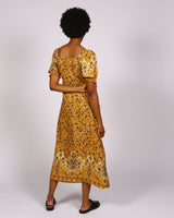 Redi Lenzing™ Ecovero™ Printed Short Sleeve Mustard Dress