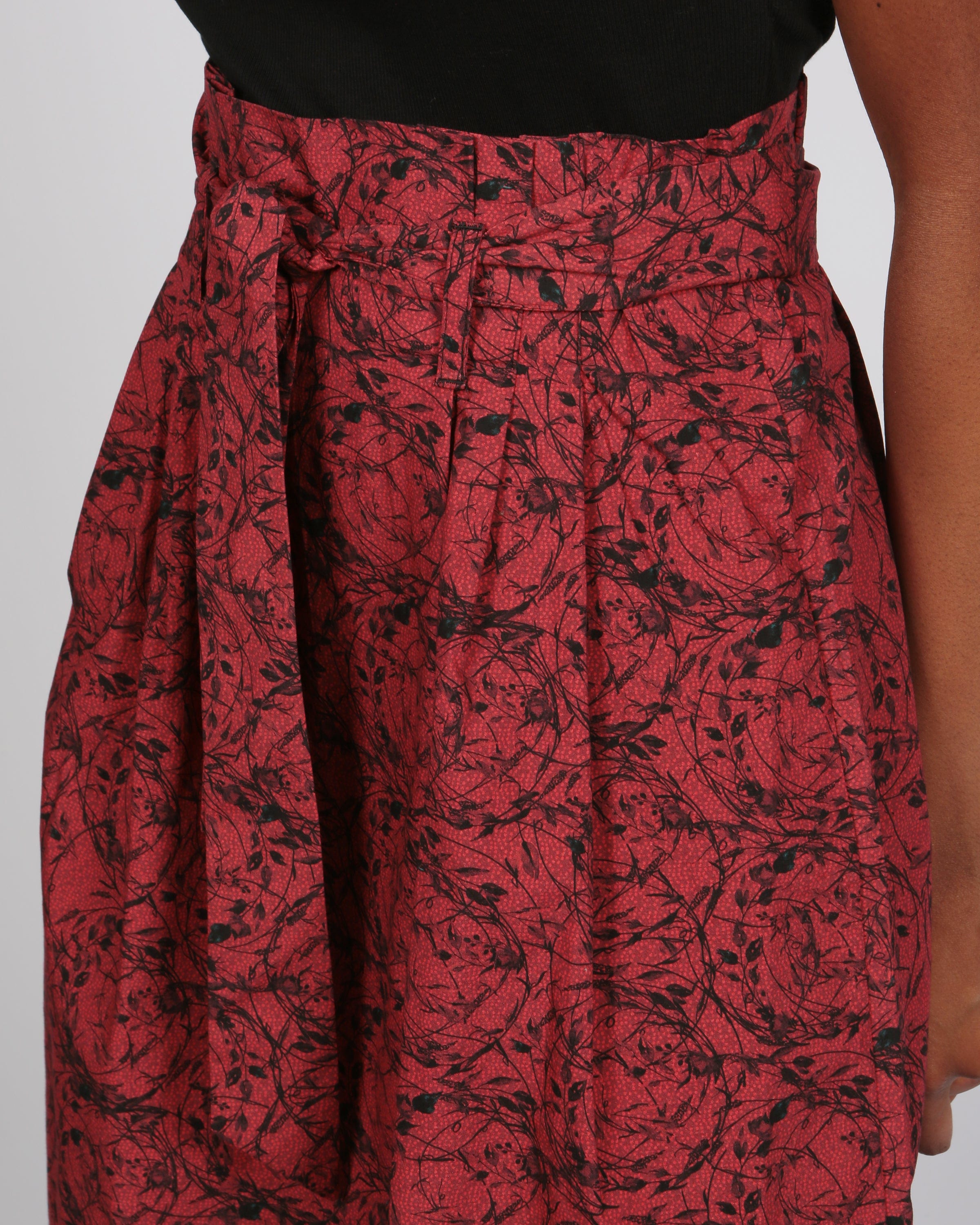 Abieri Belted Skirt Cissus Print